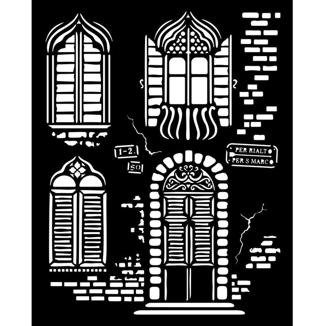 Pochoir épais cm 20X25 - Venice City of Art fenêtres