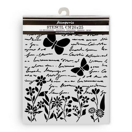 Pochoir épais cm 20X25 - Lettre et papillon Daisy Art