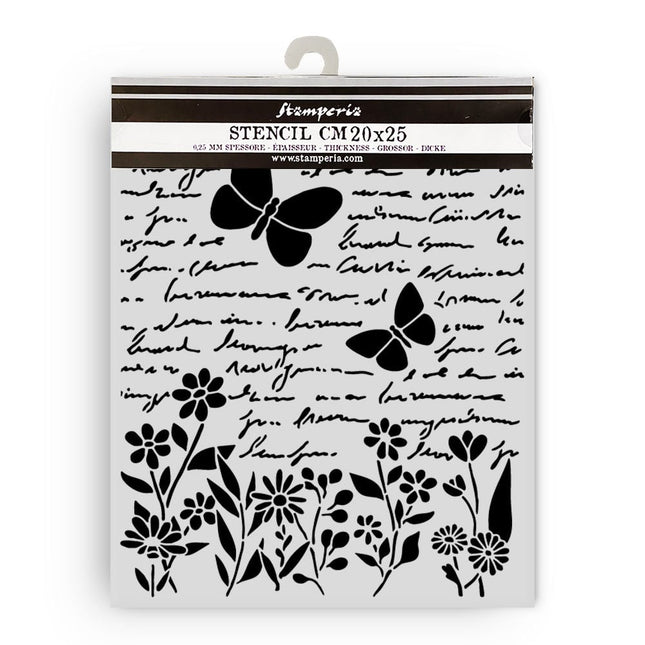 Pochoir épais cm 20X25 - Lettre et papillon Daisy Art