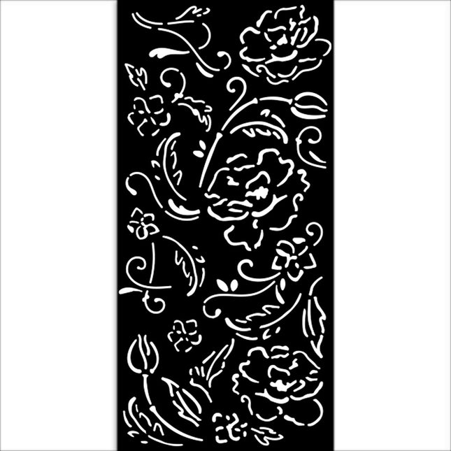 Pochoir épais cm 12X25 - fleurs Old Lace