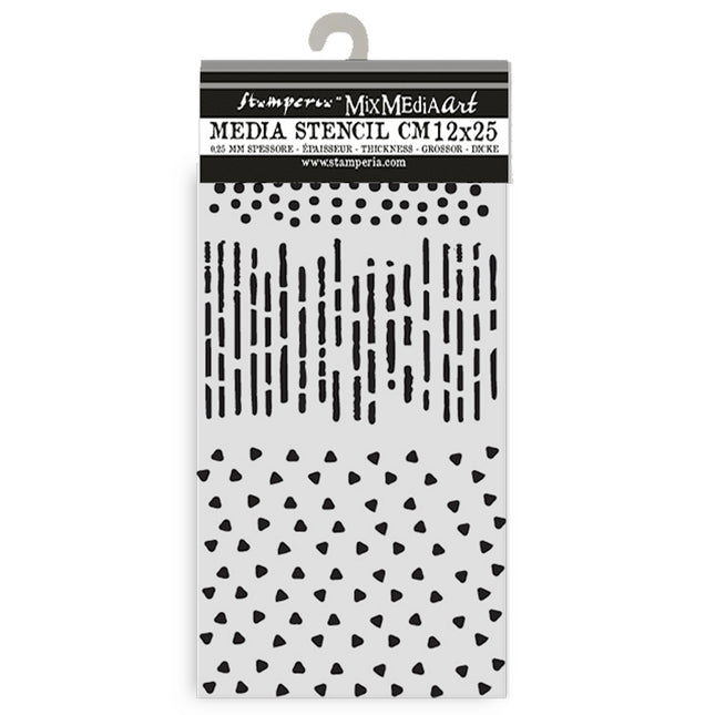 Pochoir épais cm 12X25 - Create Happiness Dewdrops motifs