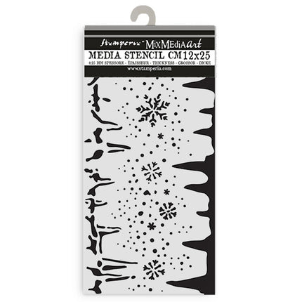 Pochoir épais cm 12X25 - Create Happiness Dewdrops flocons de neige et glace