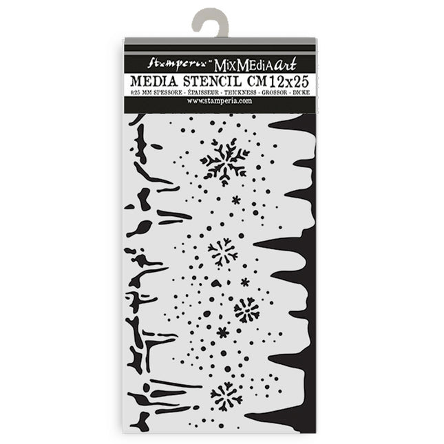 Pochoir épais cm 12X25 - Create Happiness Dewdrops flocons de neige et glace