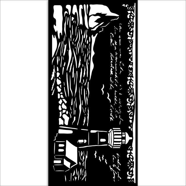 Pochoir épais 12X25 cm - Silent Sea phare