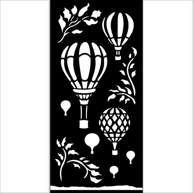 Pochoir épais cm 12X25 - Montgolfières intemporelles