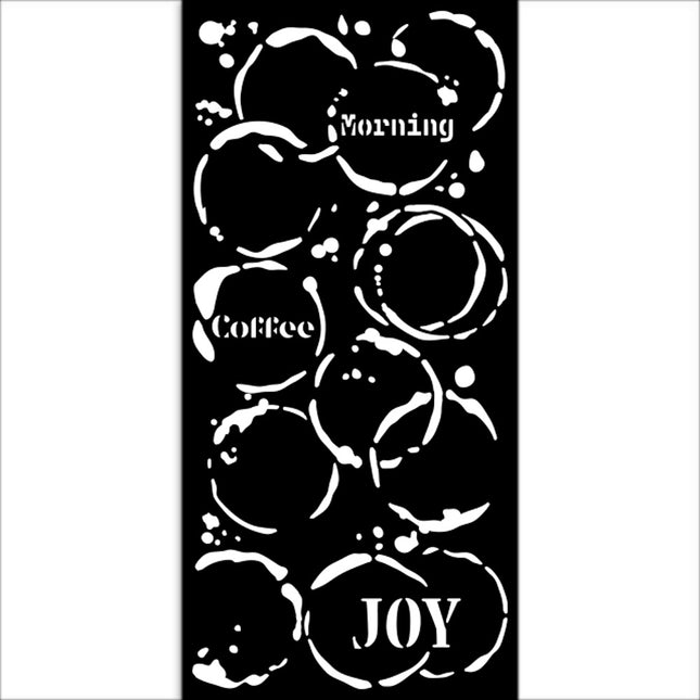 Thick stencil cm 12X25 - Furry Friends coffee prints