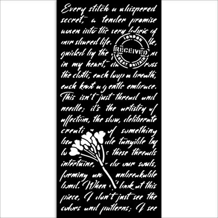 Pochoir épais cm 12X25 - Quiet Days manuscrit