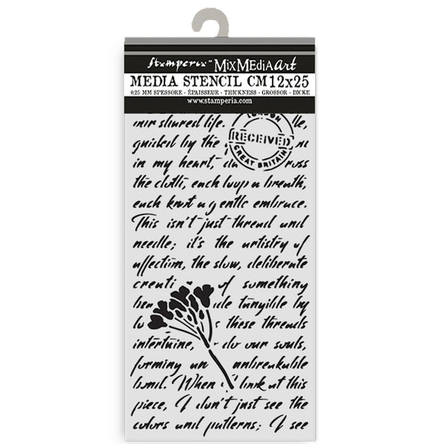 Pochoir épais cm 12X25 - Quiet Days manuscrit