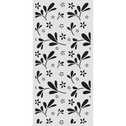 Pochoir épais cm 12X25 - Famille, motif de grandes fleurs