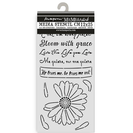 Pochoir épais cm 12X25 - Il m’aime, un peu, beaucoup Daisy Art