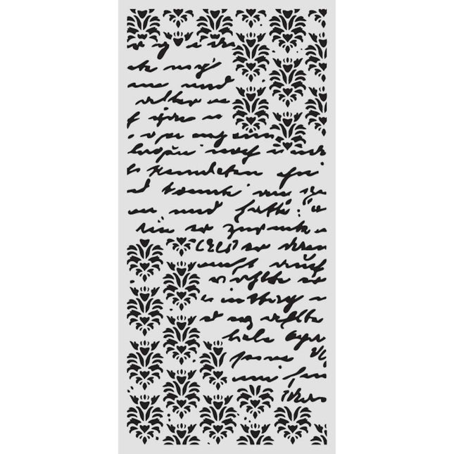 Pochoir épais 12X25 cm - sceau et écritures Secret Diary