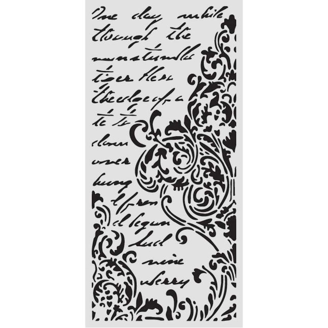 Pochoir épais 12X25 cm - frise avec lettrage Secret Diary
