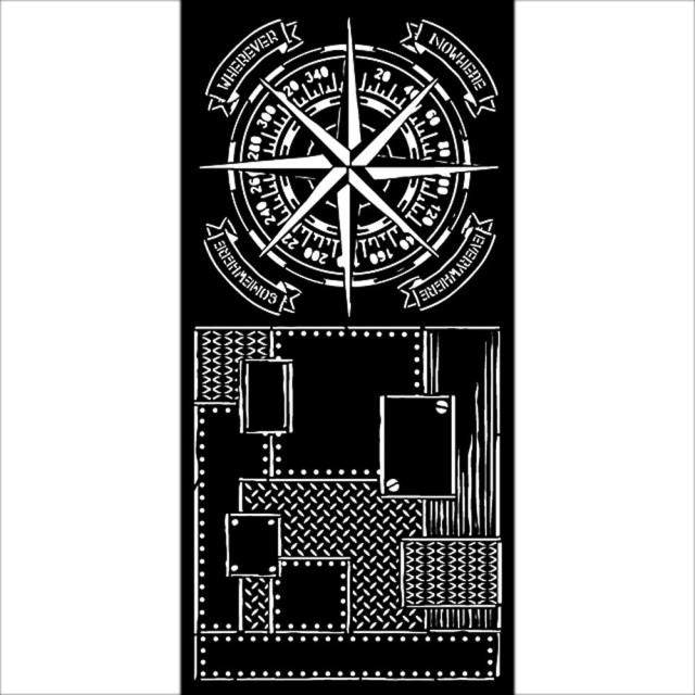 Pochoir épais cm 12X25 - Lady Vagabond Lifestyle boussole