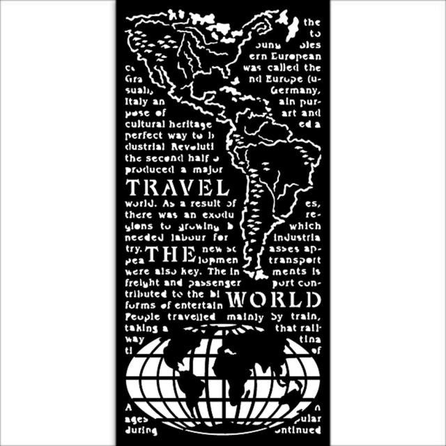 Pochoir épais 12X25 cm - Create Happiness The World