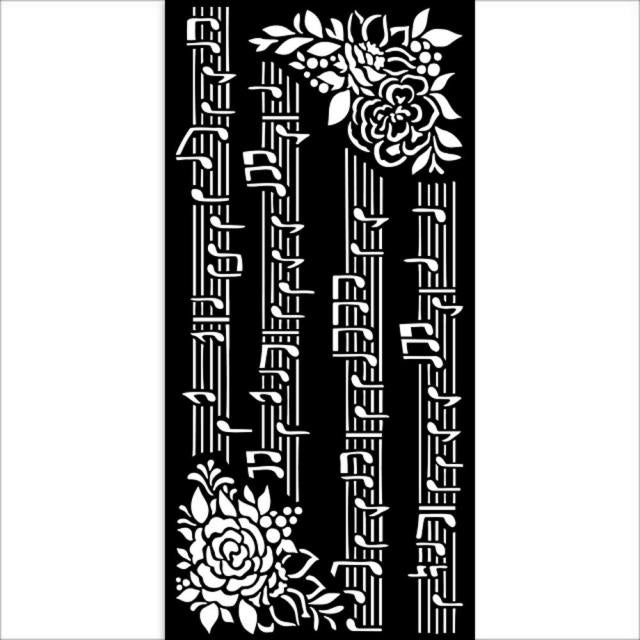 Pochoir épais cm 12X25 - Musique de Noël