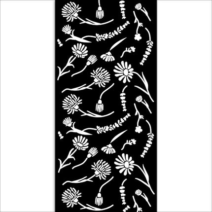 Pochoir épais 12X25 cm - Create Happiness Welcome Home, fleurs