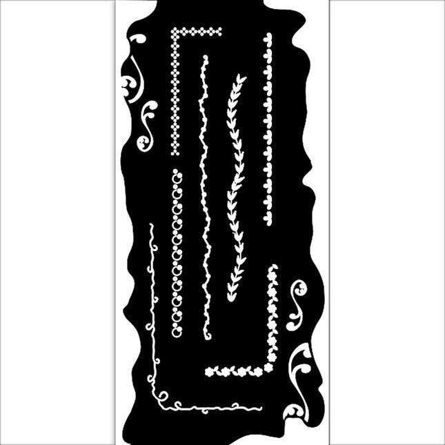 Pochoir épais 12X25 cm - Create Happiness Welcome Home, bordures