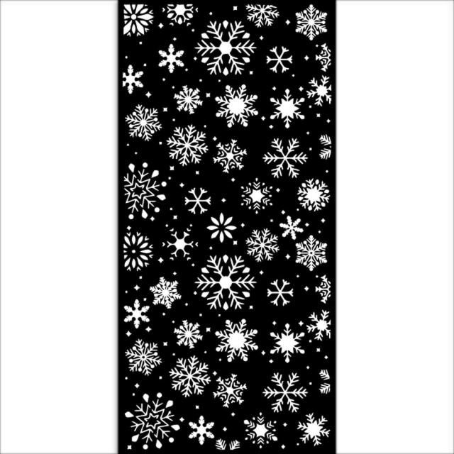 Pochoir épais cm 12X25 - Flocons de neige