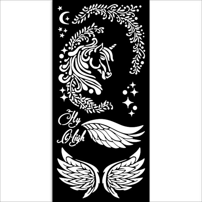 Pochoir épais cm 12X25 - Licorne Wonderland