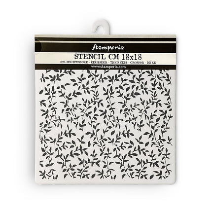 Pochoir épais cm 18X18 - Motif de feuilles de jardin