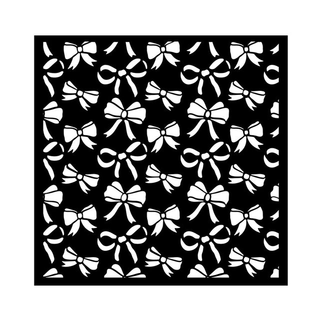 Pochoir épais cm 18X18 - Motif de rubans de Noël classiques