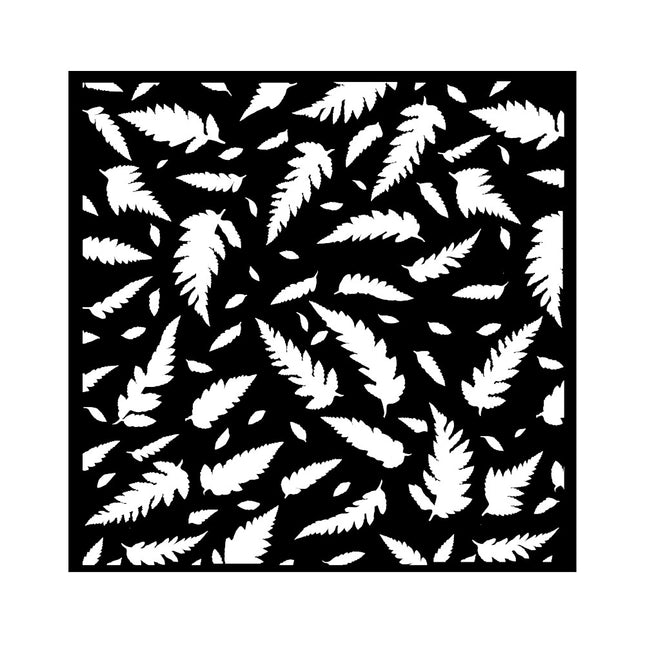 Pochoir épais 18X18 cm - Motif de feuilles de la forêt