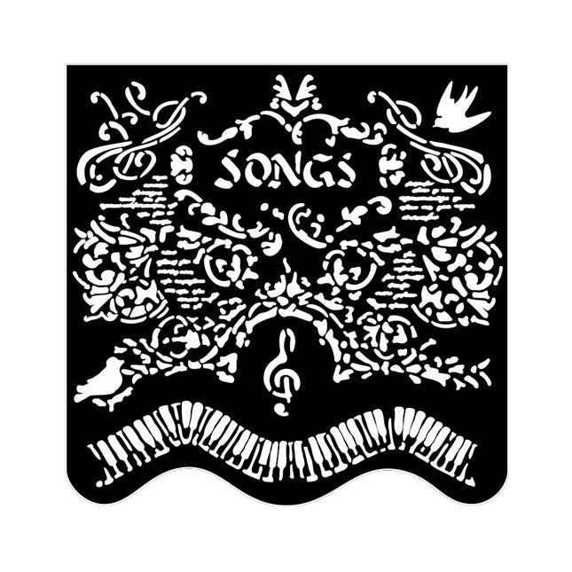 Pochoir épais cm 18X18 - Chansons et piano