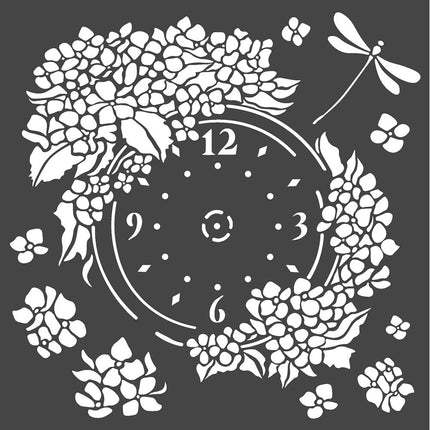 Pochoir épais cm. 18X18 Horloge