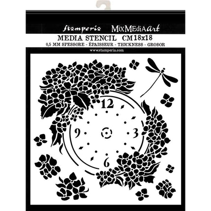 Pochoir épais cm. 18X18 Horloge