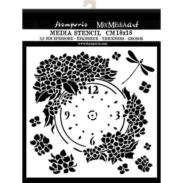 Pochoir épais cm. 18X18 Horloge