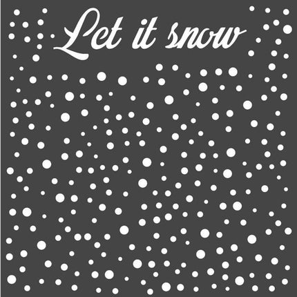 Pochoir épais cm 18x18 Qu'il neige !