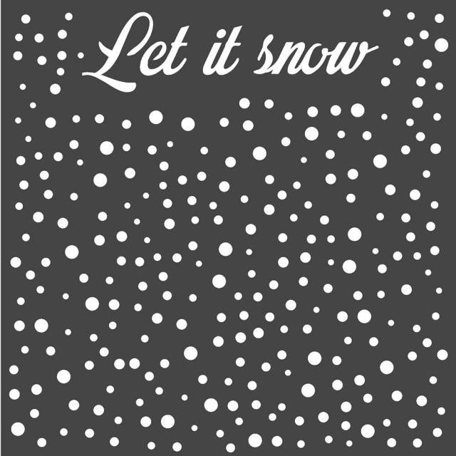 Pochoir épais cm 18x18 Qu'il neige !