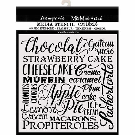 Pochoir épais cm. 18X18 Chocolat