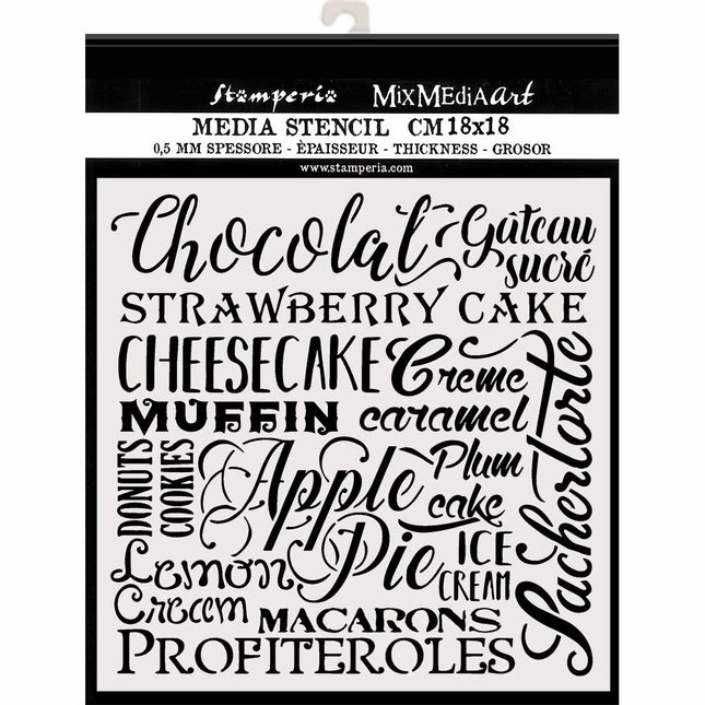 Pochoir épais cm. 18X18 Chocolat