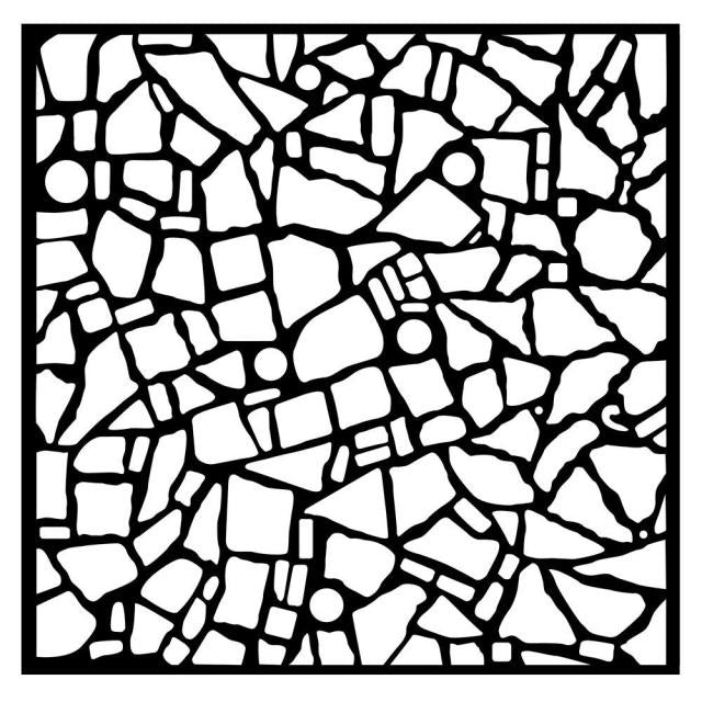 Pochoir épais cm 18X18 - Blue Dream mosaïque