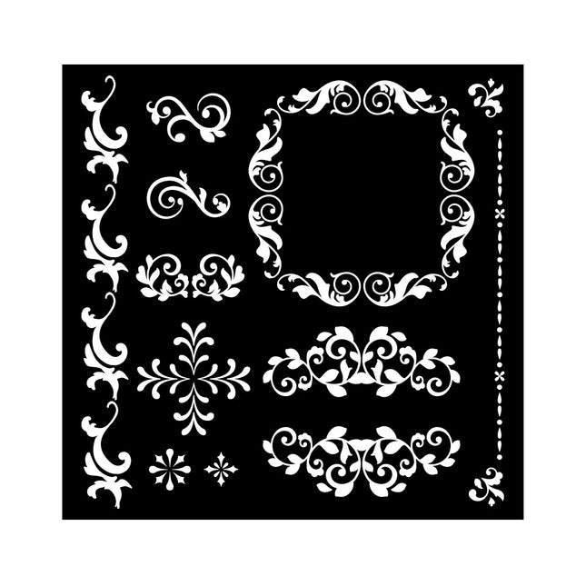 Pochoir épais cm 18X18 - Cadres précieux