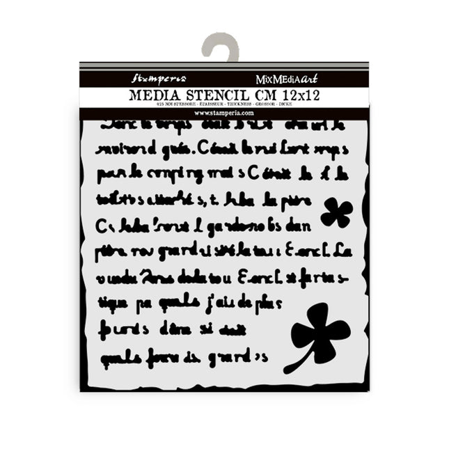 Pochoir épais 12X12 cm - Art of Travelling lettre manuscrite