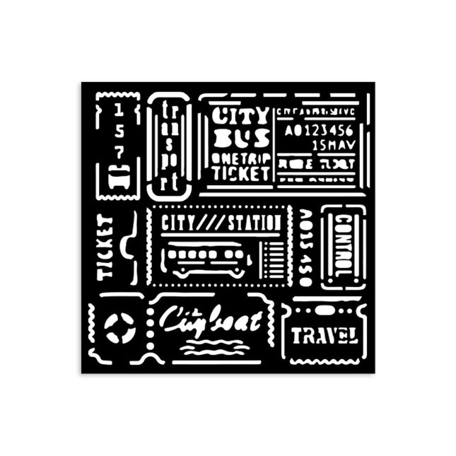 Pochoir épais 12X12 cm - Art of Travelling billets