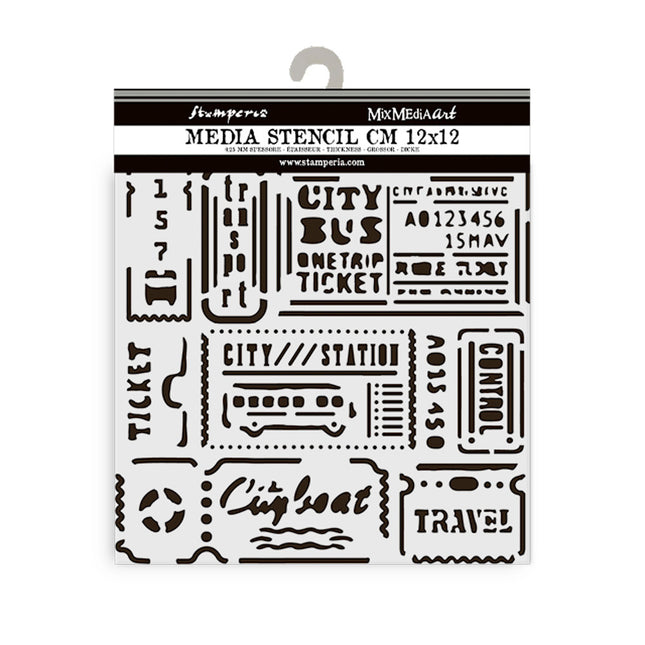 Pochoir épais 12X12 cm - Art of Travelling billets