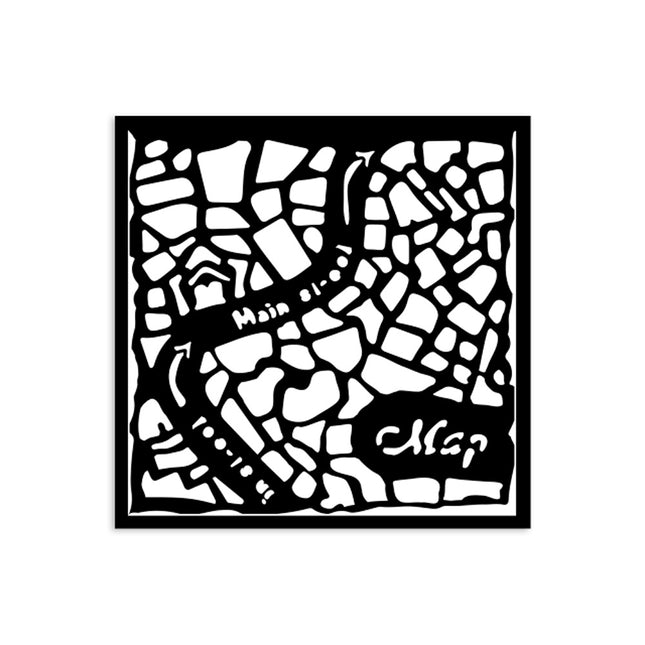 Pochoir épais 12X12 cm - Art of Travelling plan de rue