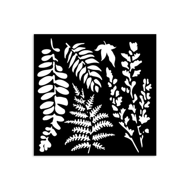 Pochoir épais 12X12 cm - Feuilles
