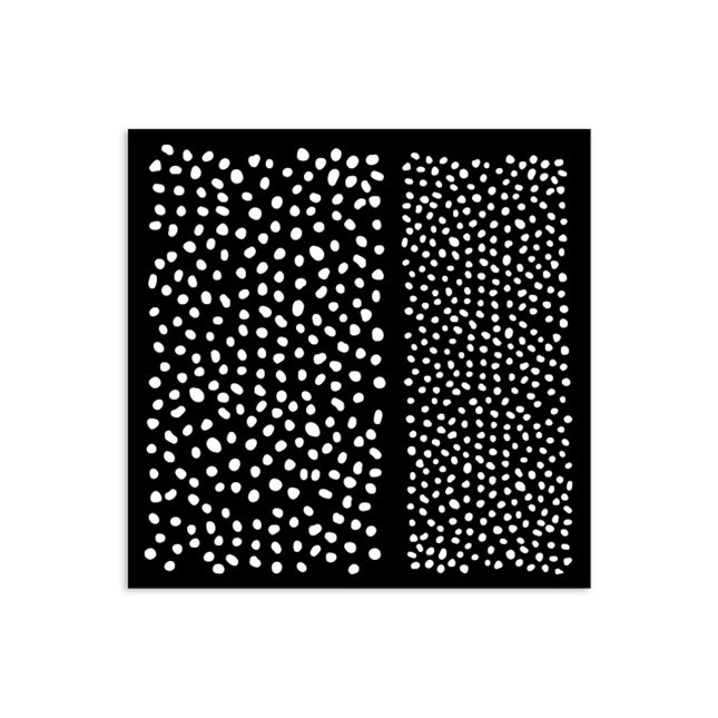 Pochoir épais 12X12 cm - Motif à pois