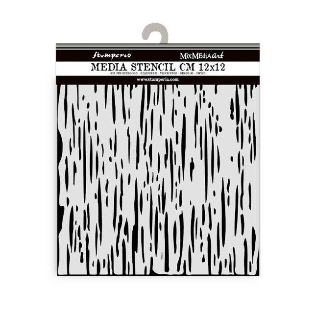 Pochoir épais 12X12 cm - Motif à lignes