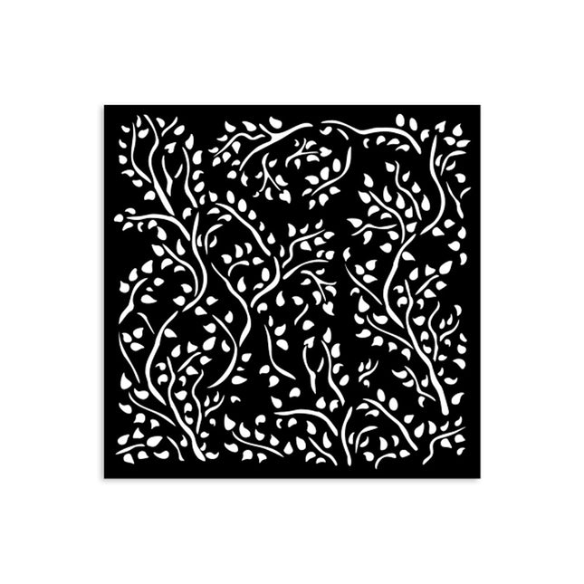Pochoir épais 12X12 cm - motif de branche House of Roses
