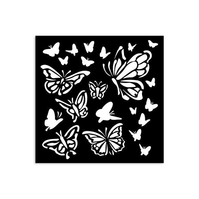 Pochoir épais 12X12 cm - papillon House of Roses