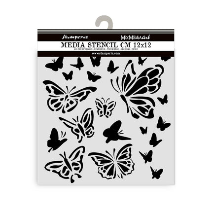 Pochoir épais 12X12 cm - papillon House of Roses