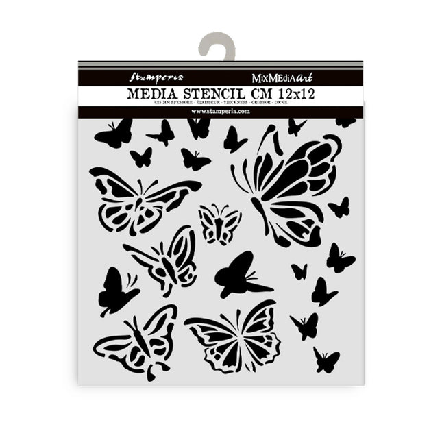 Pochoir épais 12X12 cm - papillon House of Roses
