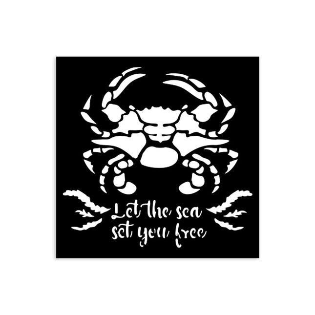 Pochoir épais 12X12 cm - Silent Sea crabe