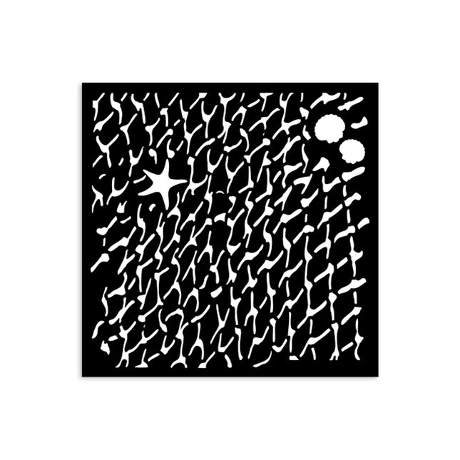 Pochoir épais 12X12 cm - Silent Sea filet