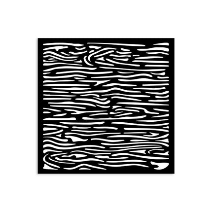 Thick stencil cm 12X12 - Silent Sea wood pattern